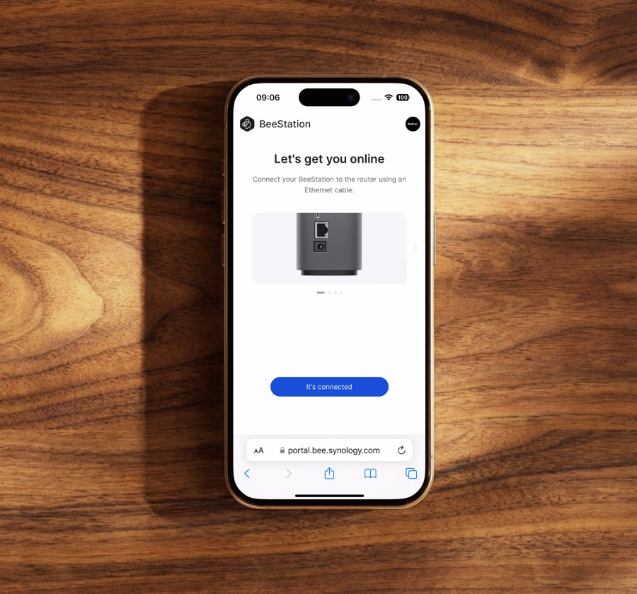 Completing the guided Synology BeeStation setup